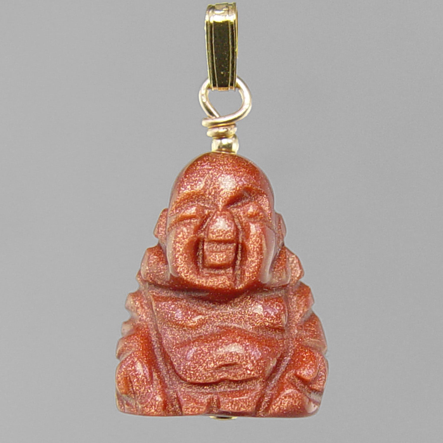 Goldstone Buddha Pendant
