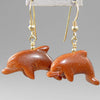 Goldstone Dolphin Earrings