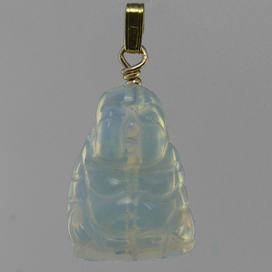 Sea Opal Buddha Pendant