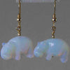 Sea Opal Hippo Earrings