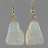 Sea Opal Buddha Earrings