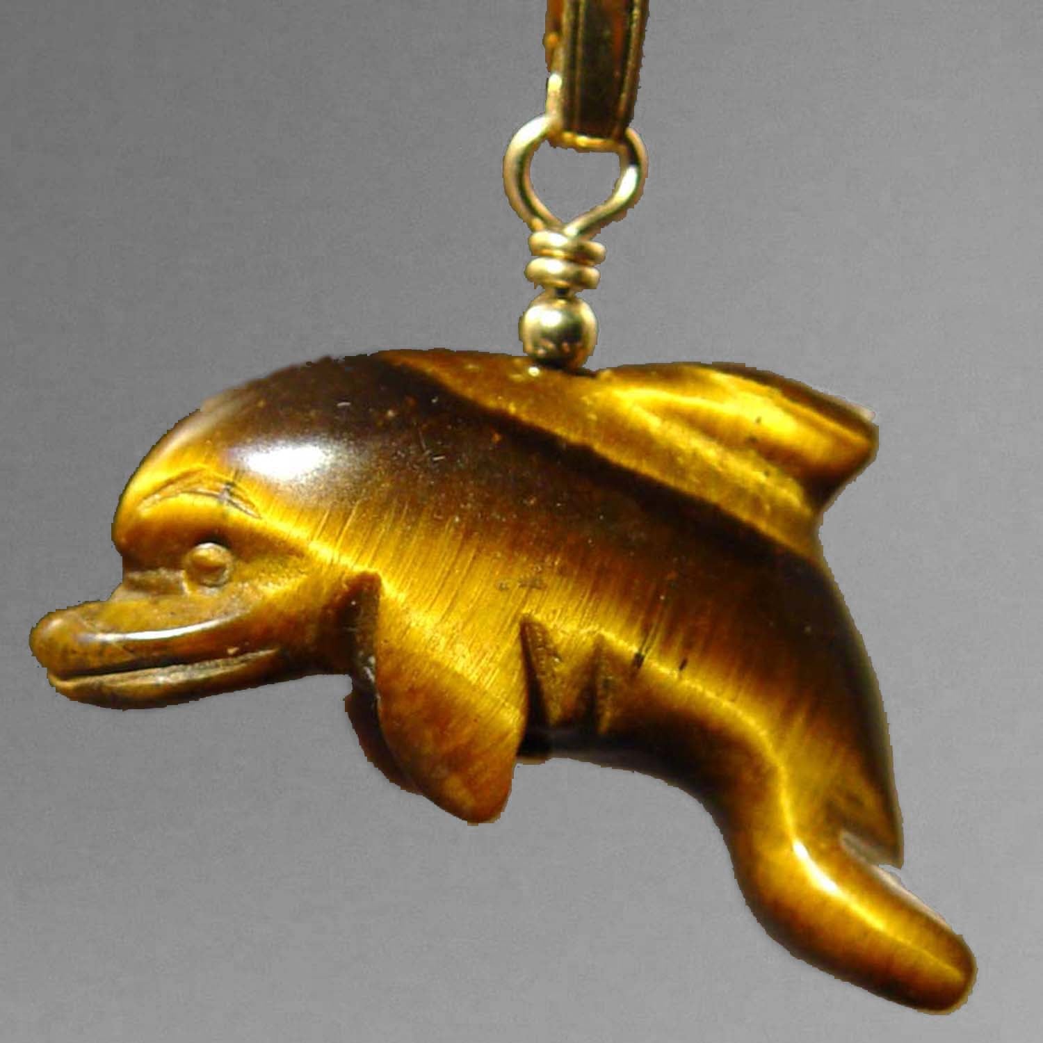 Tigereye Dolphin Pendant