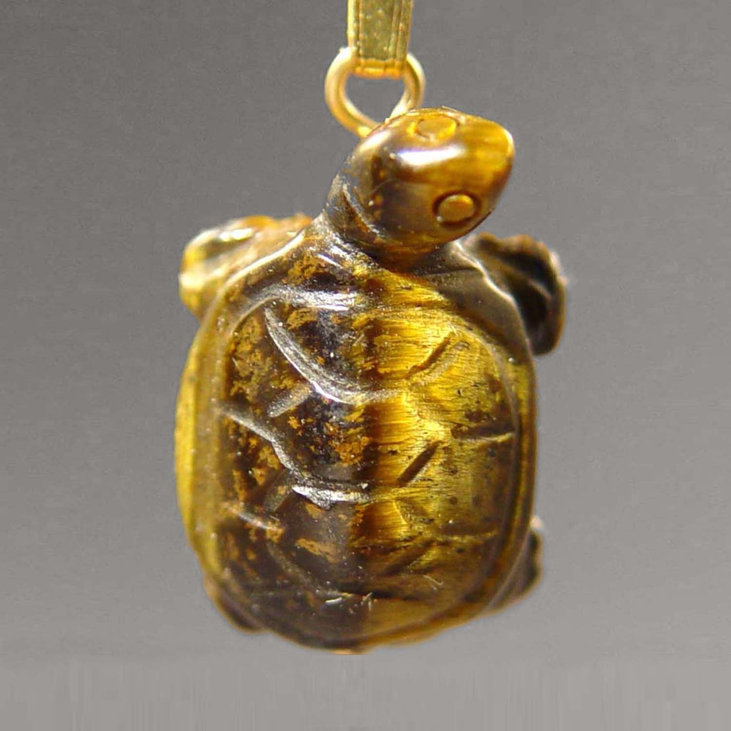 Tigereye Turtle Pendant