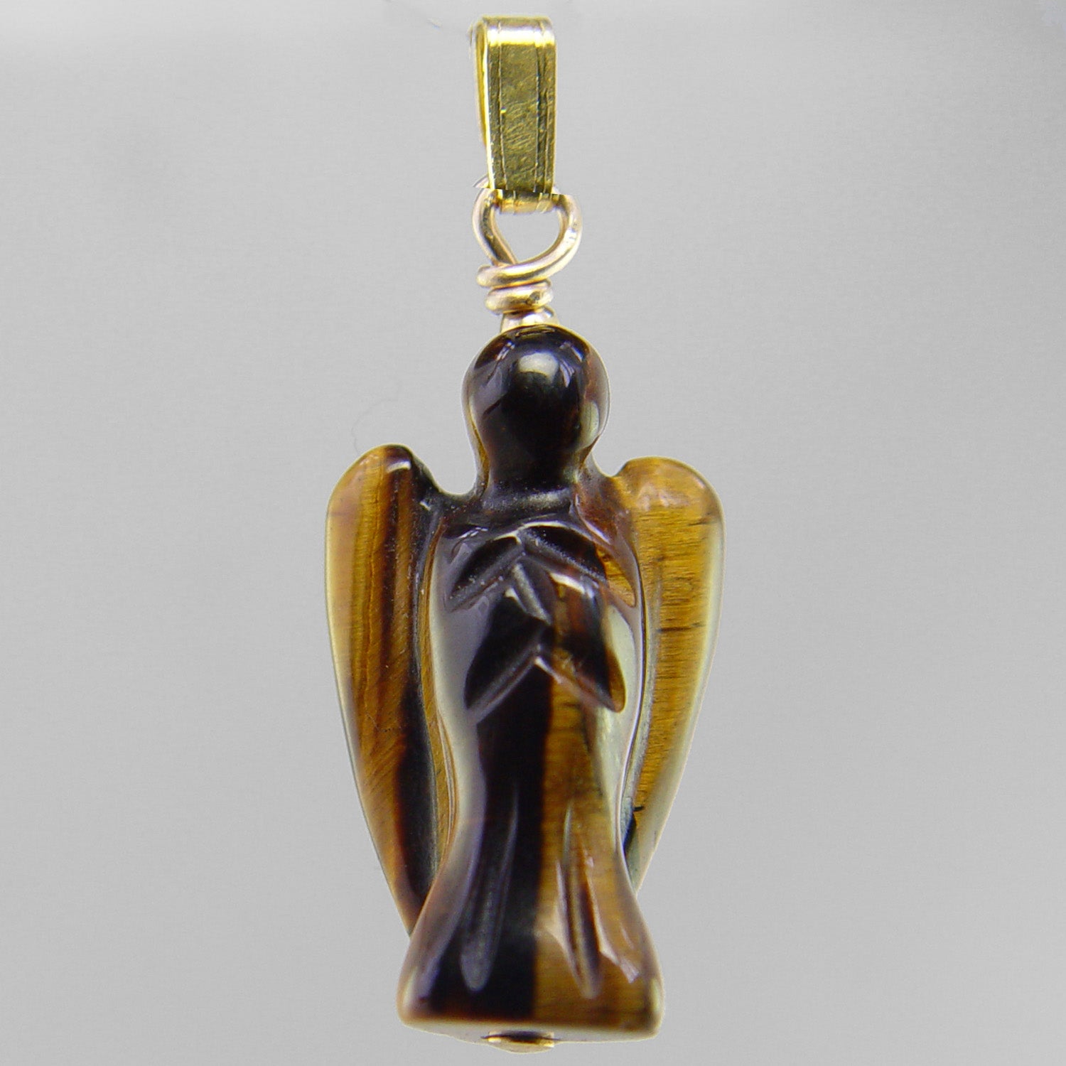 Tigereye Angel Pendant
