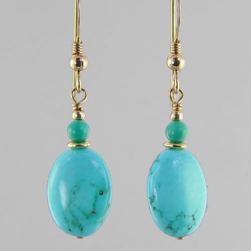 Turquoise Oval Earrings